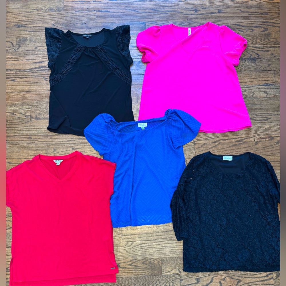 Lot of 5 Women’s Medium Tops – Work & Going Out Styles
